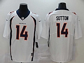 Nike Broncos 14 Courtland Sutton White Vapor Untouchable Limited Jersey,baseball caps,new era cap wholesale,wholesale hats